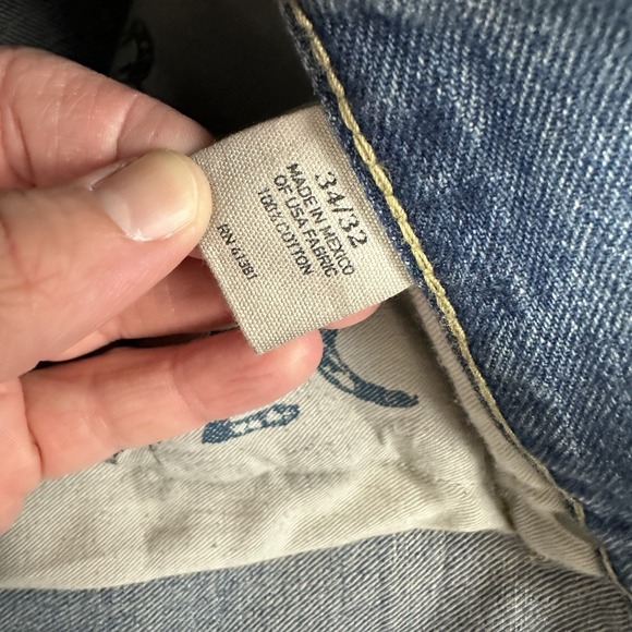 VINTAGE Polo Ralph‎ Lauren Jeans Mens 34x32 Classic Fit Medium Wash Faded - Picture 6 of 9